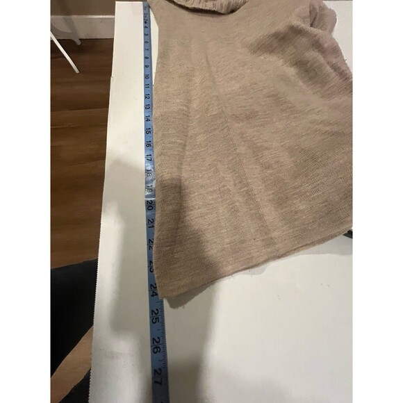 Fenn Wright Manson Sweater Womens Medium Tan 100% Merino Wool Cowl Neck Tunic - Picture 9 of 10
